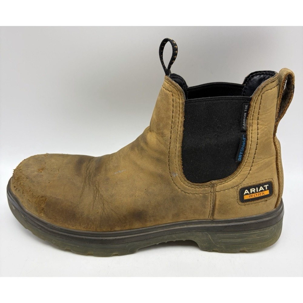 Ariat Work Boots Mens 9.5 D Waterproof EH Carbon Toe Slip On Dry Shield 10027331